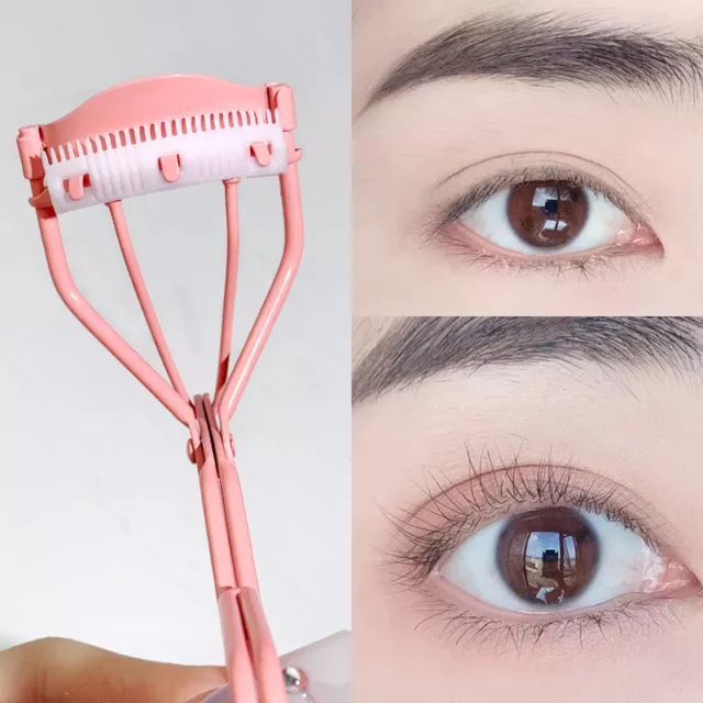 Professional Handle Eye Lash Curling Eyelash Curler Clip Beauty Makeup Tool Pink