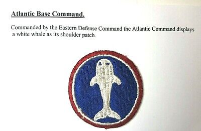 US Army Atlantic base Command Cloth Badge Patch