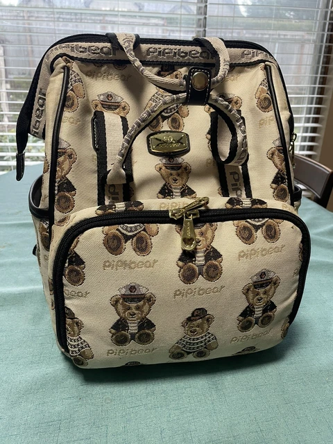 PIPIBEAR Cream Diaper Bag Backpack, Mom, Grandma, Dad, Nursery, Baby Essentials