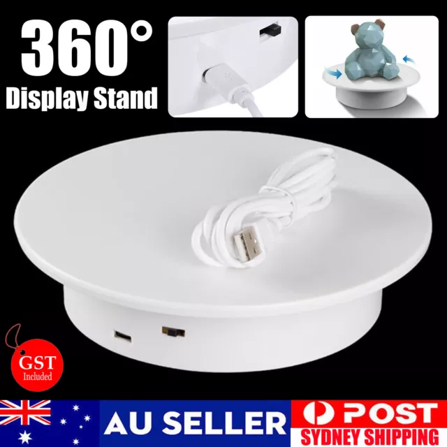 360° Rotating Electric Turntable Display Stand Jewelry Photography Show Holder