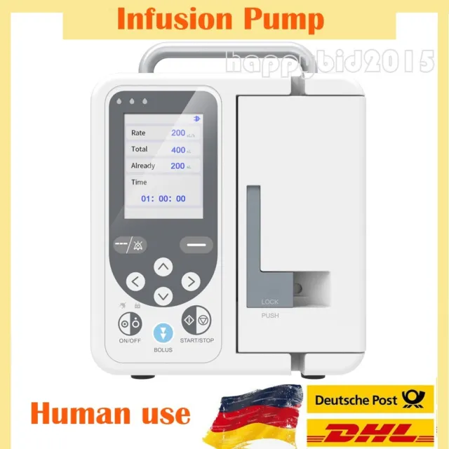Pompe à perfusion rechargeable avec alarme audio, équipement de fluide Pump-IV