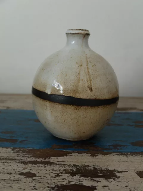 Japanese style small drip glazed ceramic vase - no 2