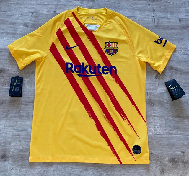 Nike Fc Barcelona Trikot Away 2021 Gelb La Liga L Men Dri-Fit Original Neu Top