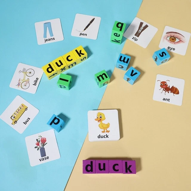 WORDS SPELLING BLOCKS Consonant Vowel Consonant Flash Cards £8.72 ...