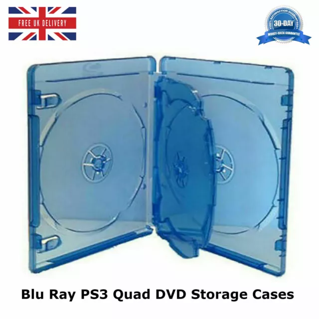 Blu Ray PS3 Quad DVD Aufbewahrung Ersatzhülle mit klarer Hülle hohe Qualität +++ 2