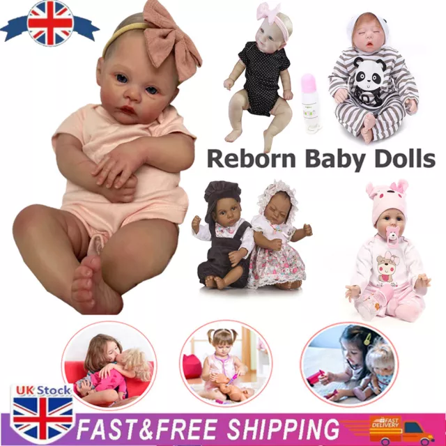 Handmade Reborn Baby Dolls Realistic Newborn Girl Doll Vinyl Silicone Toy Gift.