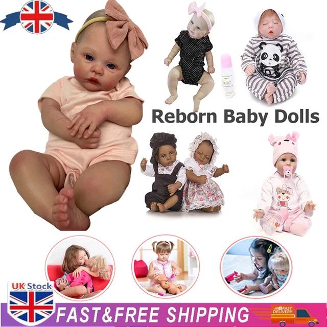Handmade Reborn Baby Dolls Realistic Newborn Girl Doll Vinyl Silicone Toy Gift.