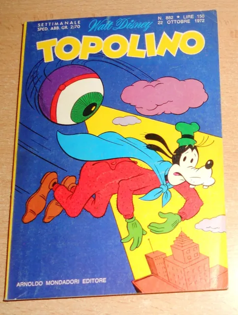 Ed.mondadori  Serie  Topolino   N°  882  1972   Originale  !!!!!