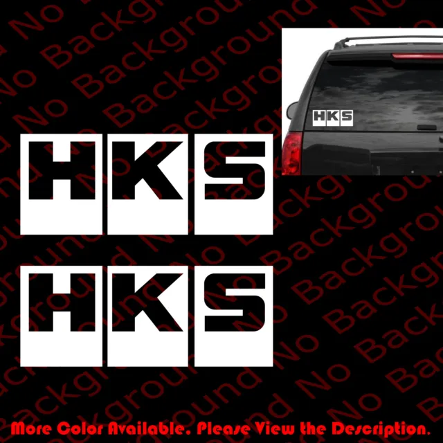 2 pc x HKS Vinyl Decals for Racing Track DIE CUT Car Window Fender Bumper RC03