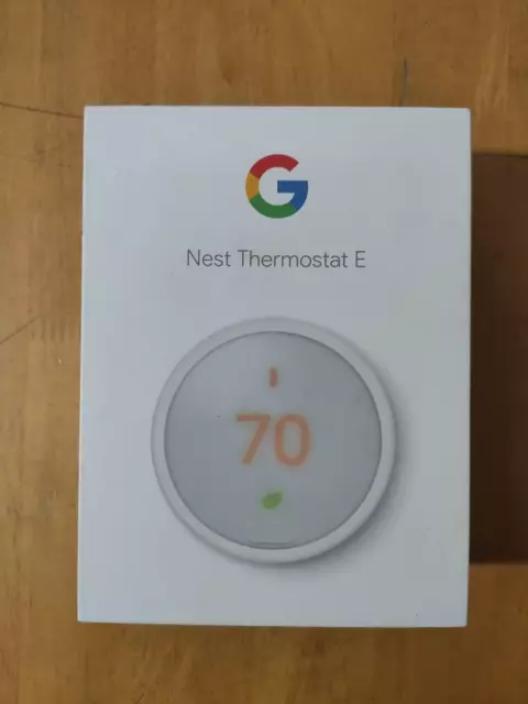 Google Nest Thermostat E - White (T4000ES) Complete In Box CIB