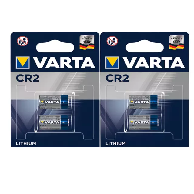 2 x 2er Blister Varta Professional Lithium Photo-Batterie CR2 920mAh 3V