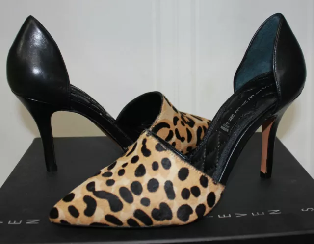 Steven by Steve Madden VADAH D'orsay Pumps Leopard Hair Calf Leather heels  New