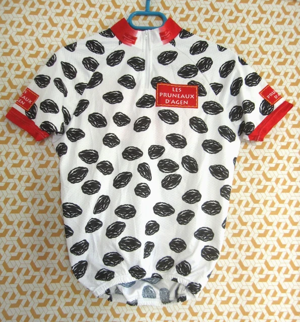 Maillot Cycliste Vintage UFOLEP 47 - Le Pruneau D'Agen - Années 80 - Taille M