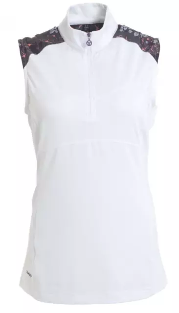 New! Ladies Toggi Solari Sleeveless Competition Shirt White UK 8 - 14