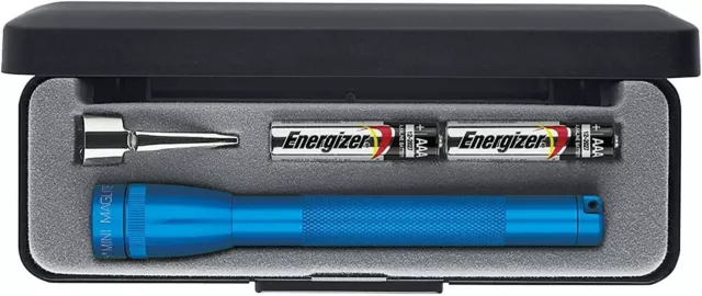 Maglite Mini Incandescent 2-Cell AAA Flashlight in Presentation Box, Blue