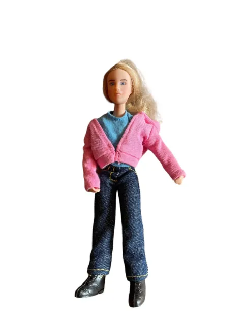 Breyer classic rider doll for horse young girl blonde hair jeans pink hoodie