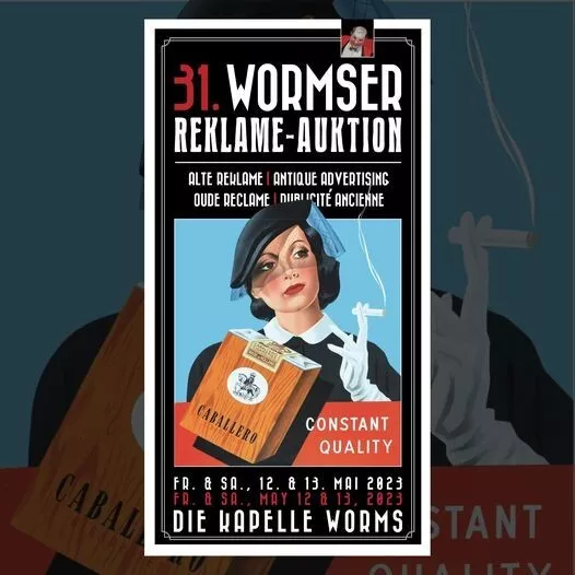 31. Wormser Reklame - Auktion  2 Auktionskataloge 12. - 14. Mai 2023