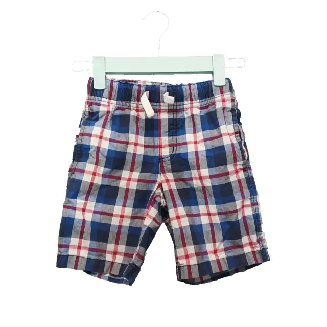 GYMBOREE Boys Shorts Size 4 Casual Plaid 100% Cotton W/ Pockets