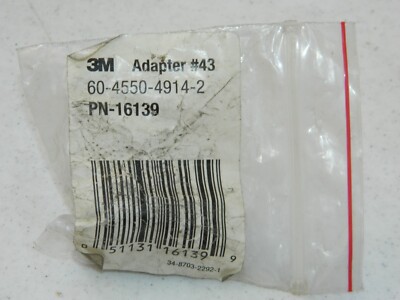 (1) New 3M 16139 Pps™ Adapter Type 43