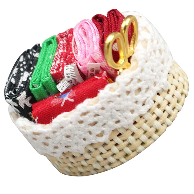 Child Decorative Mini Cloth Basket Landscaping Miniature Toy