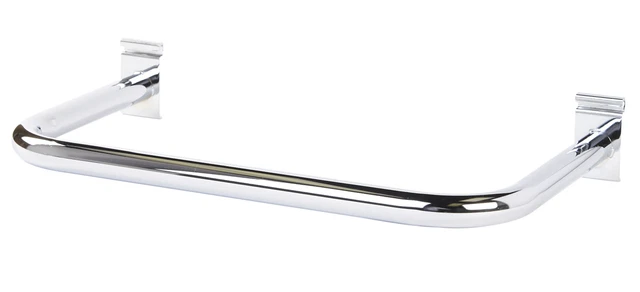 U-Shaped Chrome Hangrail for Wire Grid and Grid Wall