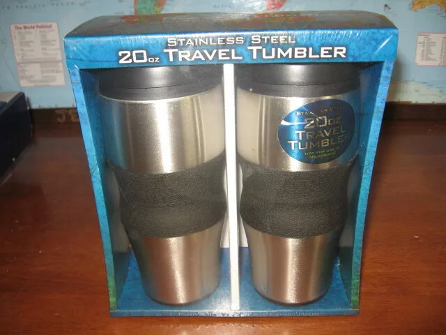 20oz Stainless Steel Tumbler Insulated Travel Mug 2 Pack Combo