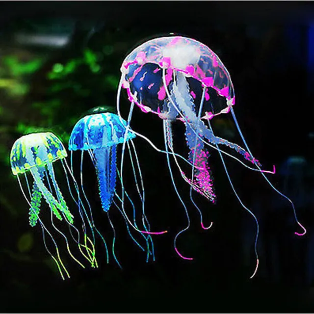 Jellyfish Aquarium Decoration Artificial Glowing Effect Fish Tank Ornament-wf