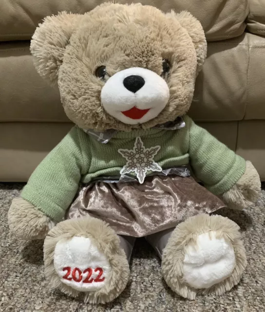 Holiday Snowflake Teddy Bear Girl Plush 2022 Christmas Stuffed Toy 21"
