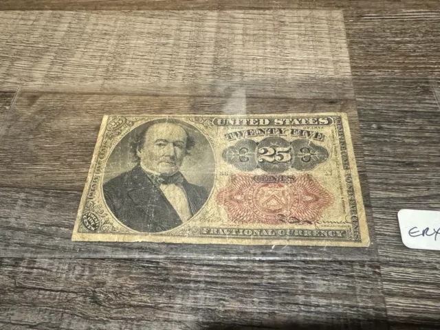 1874 Circulated 25 Cents U.s. Fractional Currency Note