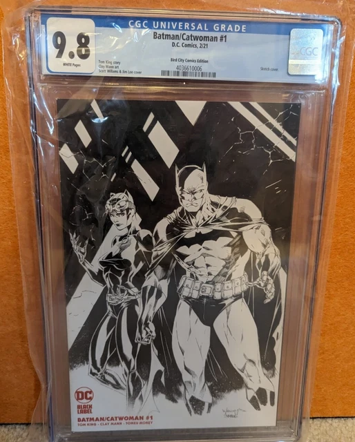 Batman Catwoman #1  Lee Black and white inks Variant cgc 9.8
