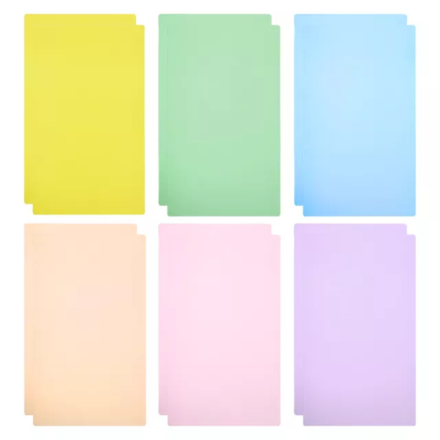 12pcs A4 Size Correction Lighting Gel Filter Film Sheet Colored Overlay 6 Colors