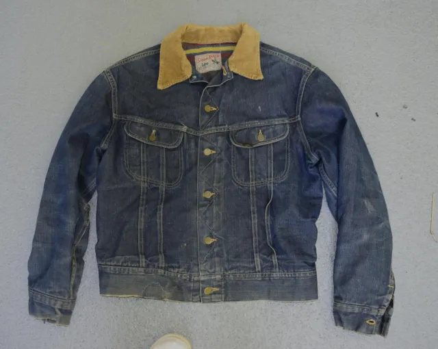 1950S-60S LEE STORM Rider Jacket, 101LJ. Classic Red/Yellow/Blue Lining ...