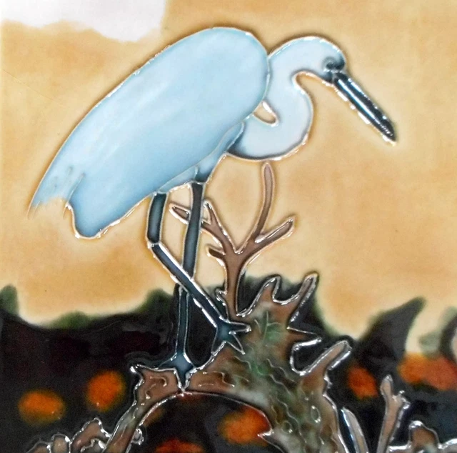 Tropical Fish Hand Painted Ceramic Art Tile 8x8 Inches With