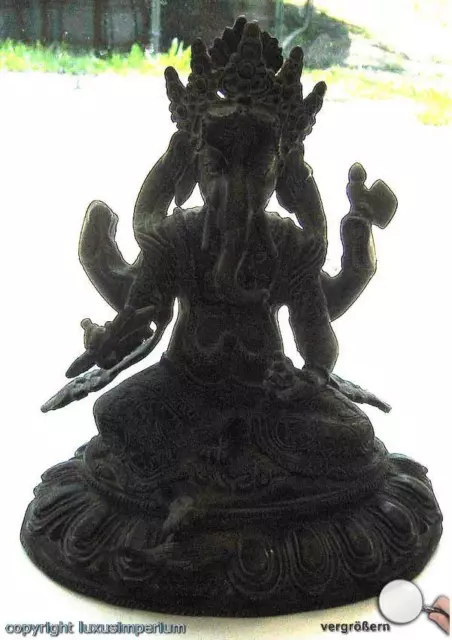 *Messingelefant Ganesha Antik Elefant aus Messingguss Tier Elefanten Antiker **