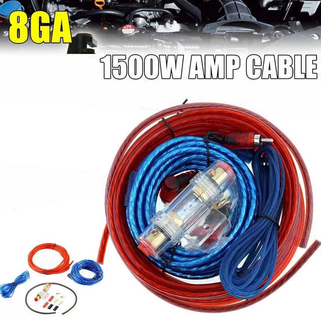 Kit Câblage Ampli Voiture BOROCO 2800W - Câbles Haut-Parleurs Et Caisson De Basses Calibre 4