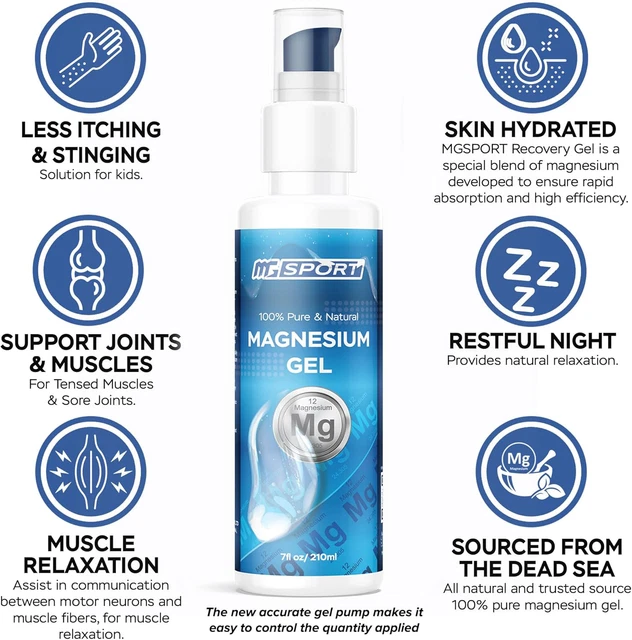MAGNESIUM GEL HIGH Absorption for Leg Cramps Muscle Recovery Gel from