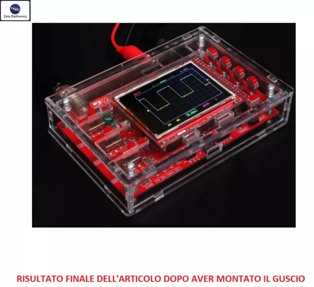 Oscilloscopio Digitale Mini Dso138 Con Display Lcd 2.4" Saldato E Guscio Case.