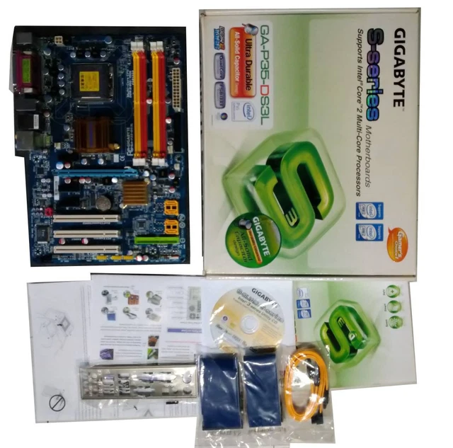 GIGABYTE GA-P35-DS3L LGA775 PCIe SATA M.2 Motherboard Used Tested £424. ...