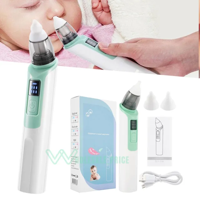 Limpiador Nasal Recargable para Bebé, Aspirador Nasal Eléctrico de Succión Ajustado 3