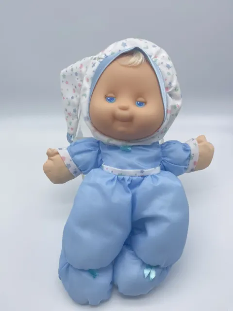 Fisher Price Vintage 1991 Puffalump Kids Stuffed Baby Doll Blue Eyes