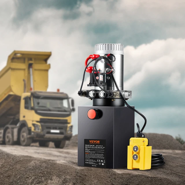 Pompa Idraulica 12V VEVOR - 8L, 3,44 L/min, Per Montacarichi, Cassoni Ribaltabili - Foto 7