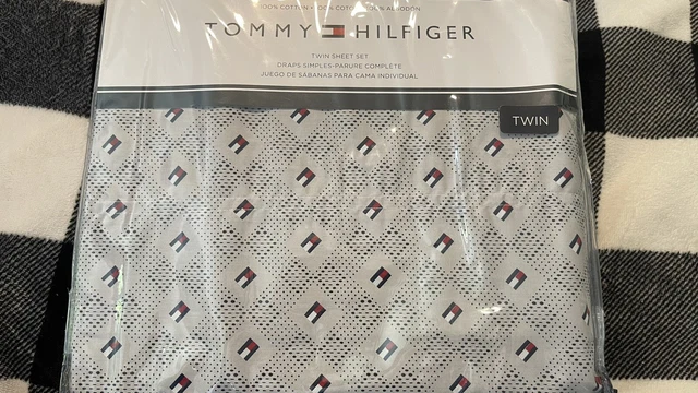 tommy hilfiger twin sheets set 4 pcs good quality