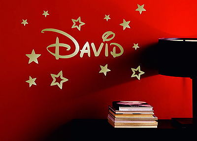 Ragazzi O Nome Personalizzato Con Stars Adesivo da Parete Disney Vinile Deco