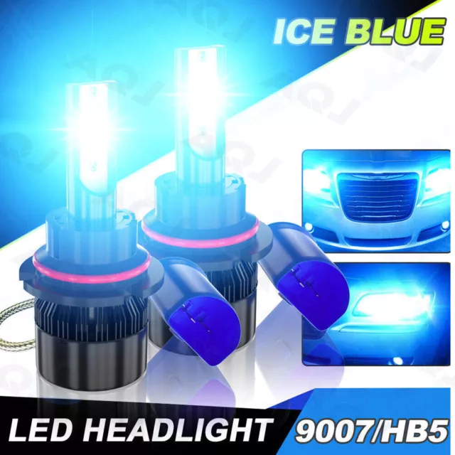 Parts Accessories For Ford 8000K 9007 LED Headlight Hi/Low Beam Bulbs Kit Blue