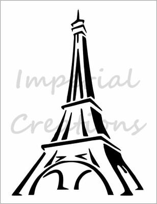 "EIFFEL TOWER 1"" París Francia Monumento Historia 8,5"" x 11"" Hoja de Plantillas NUEVA S508