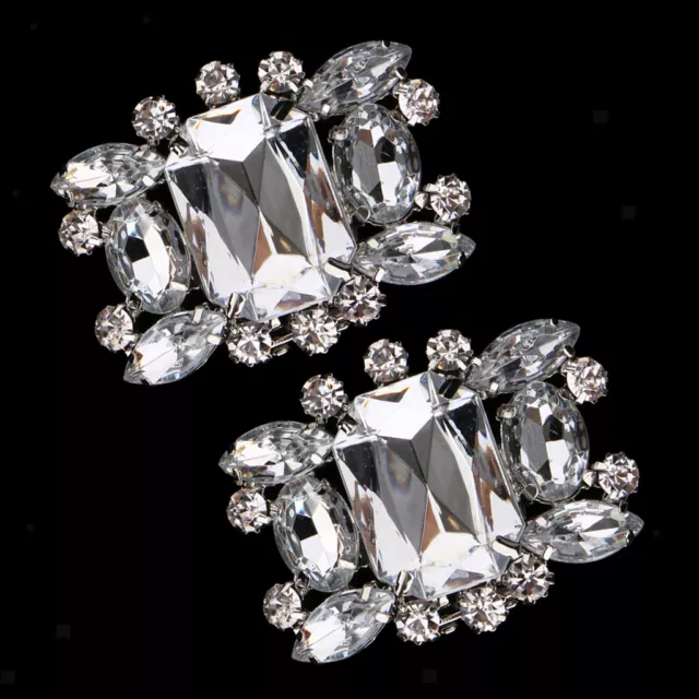 2 Stück Strass Kristall Hochzeit Schuhschnallen Schuh Schleife Stiefel Clips