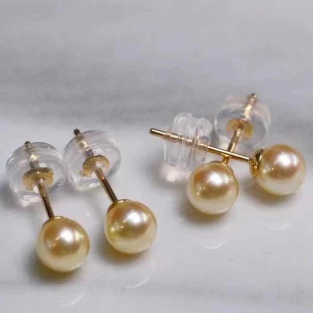 Handmade 10MM gold shell pearl earrings 18K gold plated earrings New Year