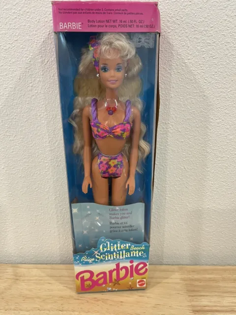 1992 Glitter Beach Barbie Doll Mattel #3602 No Mint Box