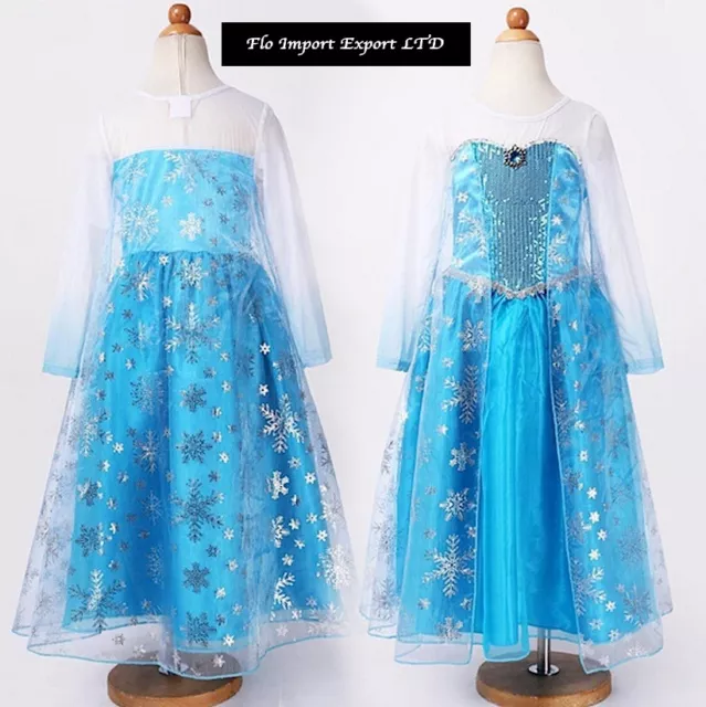 Frozen Vestito Carnevale Maschera Elsa Girl Dress up Costume 789005B