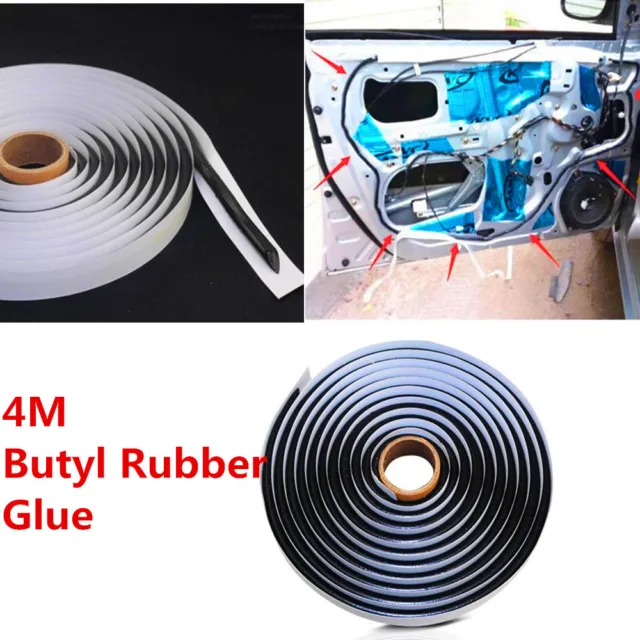 4M Butyl Tape Rubber Glue Sealant Retrofit Reseal Strip Roll Headlight Door BK